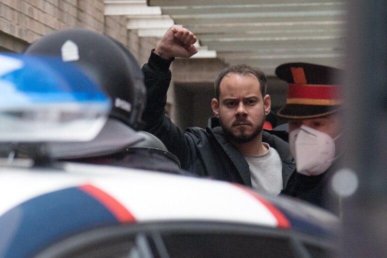 L 'arresto del rapper Pablo Hasel © ANSA/EPA