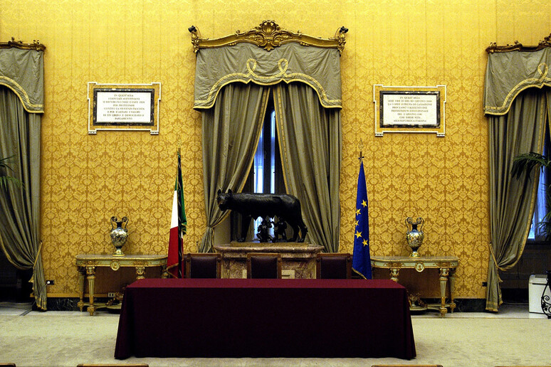 La Sala della Lupa che ospita le consultazioni del premier incaricato - RIPRODUZIONE RISERVATA
