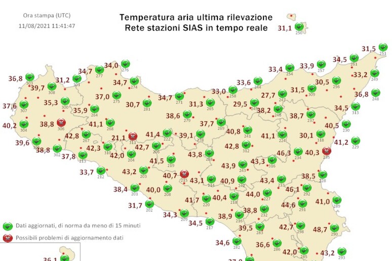 ++ Caldo: nel siracusano oltre 48 gradi, record in Europa ++ - RIPRODUZIONE RISERVATA