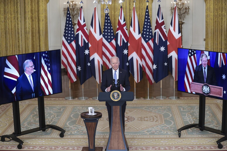 US President Joe Biden delivers remarks about a national security initiative with Australia and Britain © ANSA/EPA