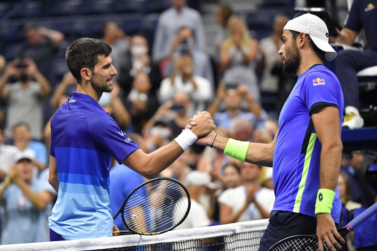 Us Open: Djokovic batte Berrettini ai quarti di finale © ANSA/AFP