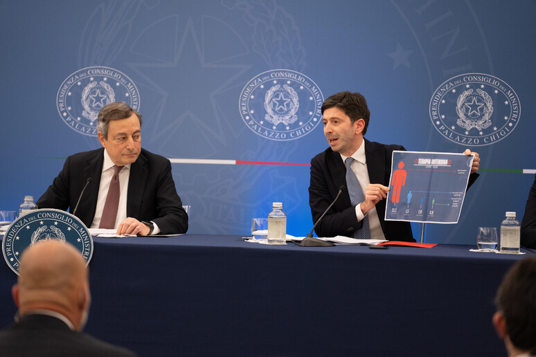 Draghi e Speranza (foto d 'archivio) - RIPRODUZIONE RISERVATA