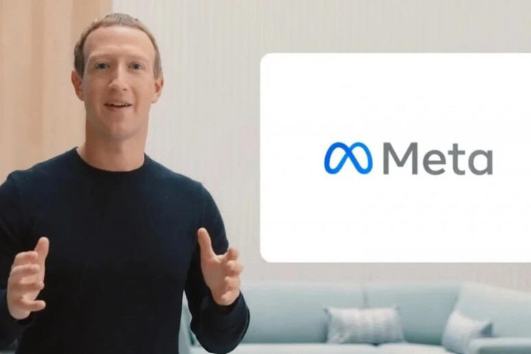 Il logo dell 'azienda Meta annunciata dal ceo di Facebook Mark Zuckerberg - RIPRODUZIONE RISERVATA