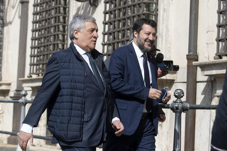 Antonio Tajani e Matteo Salvini in una recente immagine d 'archivio - RIPRODUZIONE RISERVATA