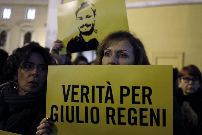 Una manifestazione per chiedere la verità sull 'assassinio di Giulio Regeni - RIPRODUZIONE RISERVATA