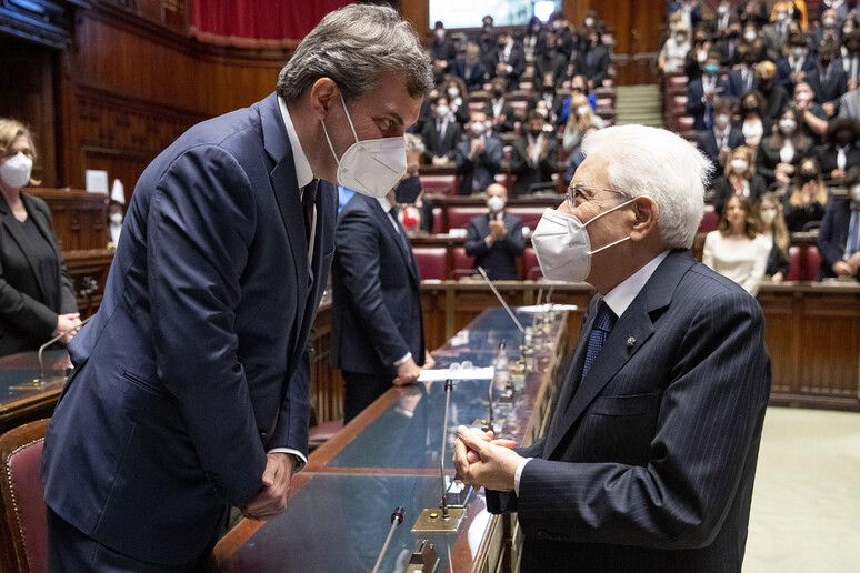 Mario Calabresi e il presidente Mattarella - RIPRODUZIONE RISERVATA