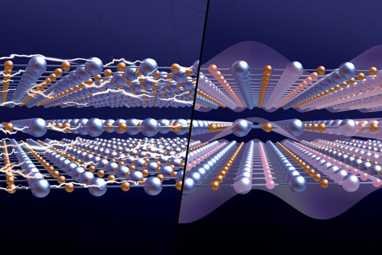 Artistic representation of electrons movement in cuprate (credit: Yen Strandqvist/Chalmers) -     RIPRODUZIONE RISERVATA