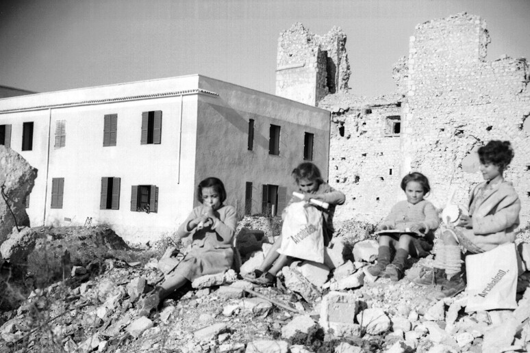 La città di Cassino dopo i bombardamenti avvenuti nel 1944