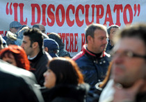 Una manifestazione di disoccupati a Napoli