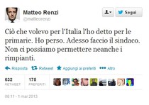 Il tweet di Matteo Renzi