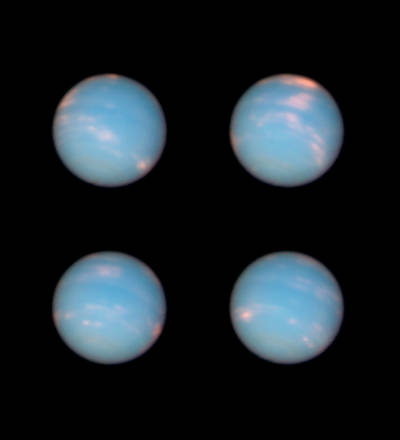 Le stagioni di Nettuno nelle immagini del telescopio Hubble (fonte: NASA/ESA)