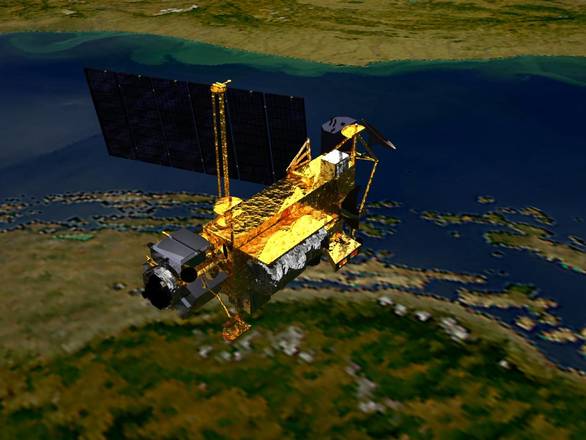 Rappresentazione artistica del satellite Uars (fonte: NASA)