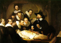 'Lezione di anatomia del dottor Tulp' di Rembrandt (1632) - olio su tela 169,5 x 216,5 - L'Aja, Mauritshuis