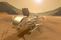 la missione Dragonfly esplorerà Titano grazie ad un velivolo a propulsione nucleare (fonte: NASA/Johns Hopkins APL/Steve Gribben)