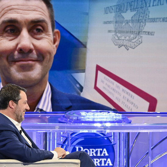 Matteo Salvini, vicepremier e leader della Lega, a Porta a Porta