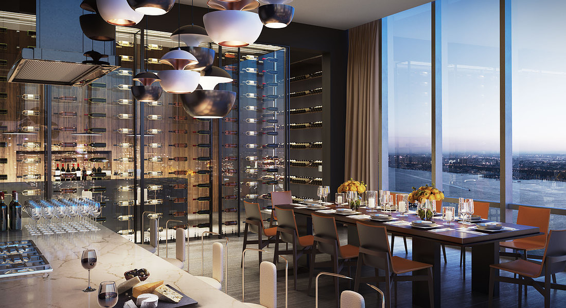15 Hudson Yards Chef’s Kitchen and Wine Tasting Room - courtesy of Related-Oxford © Ansa