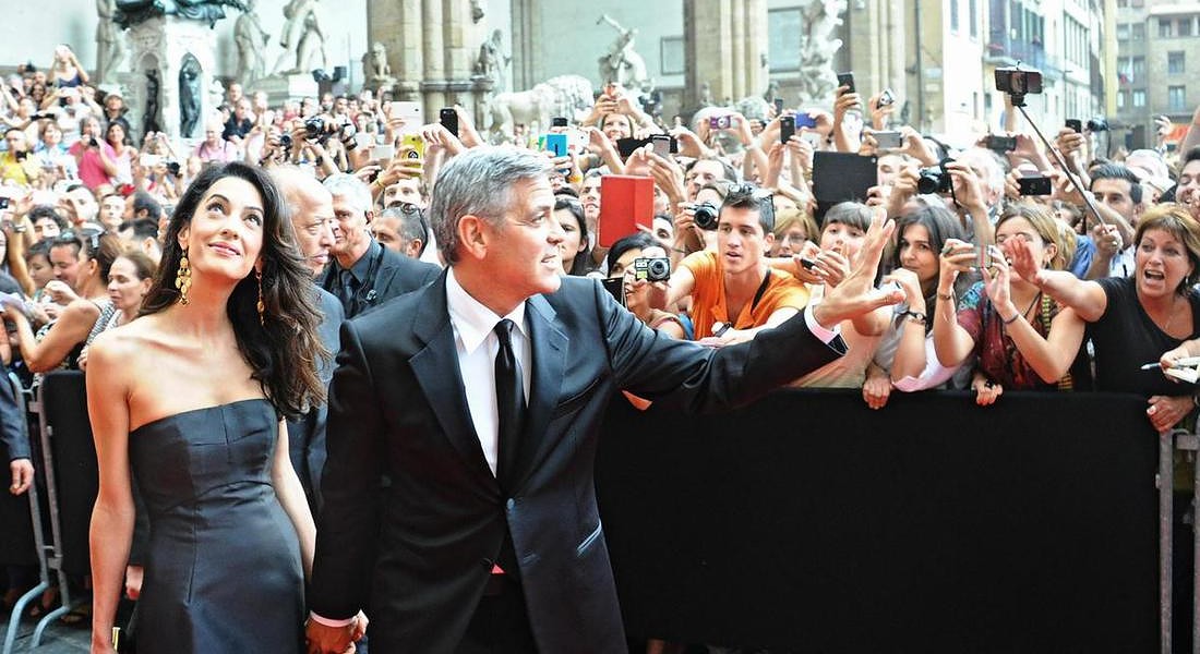 US film director George Clooney with his wife Amal Alamuddin Clooney © ANSA 