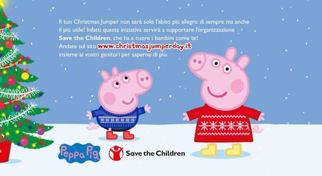 Save the Children: è christmas jumper day peppa pig © ANSA