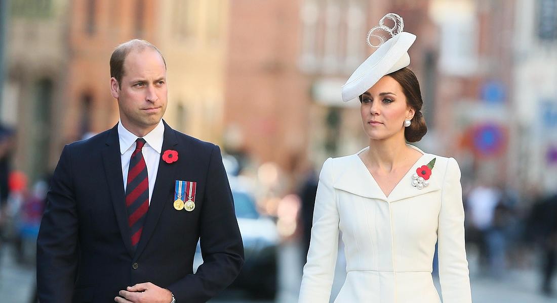 Britain's Catherine, the Duchess of Cambridge, Britain's Prince William, Duke of Cambridge arrive at the Market Place ceremony as part of the Centenary of Passchendaele  in Ieper, Belgium, 30 July 2017. © EPA