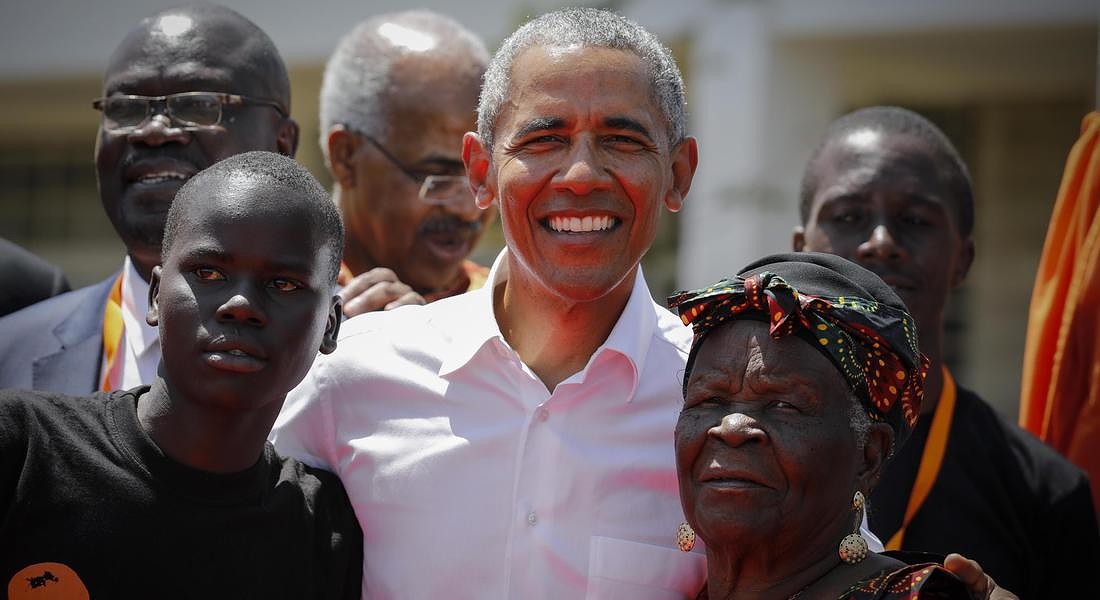 Barack Obama in visita il 16 luglio 2018 nella casa dei suoi antenati in Kenya © EPA