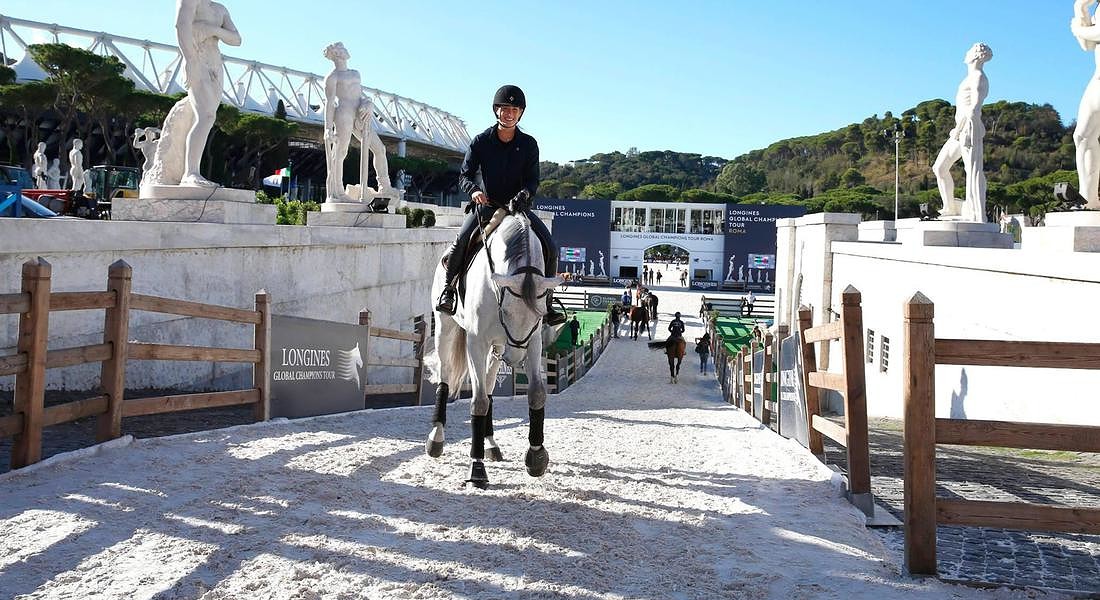 Jessica Springsteen  partecipa al Longines Global Champions Tour 2018, la formula 1 dell’equitazione dal 6 al 9 settembre allo Stadio dei Marmi a Roma © ANSA