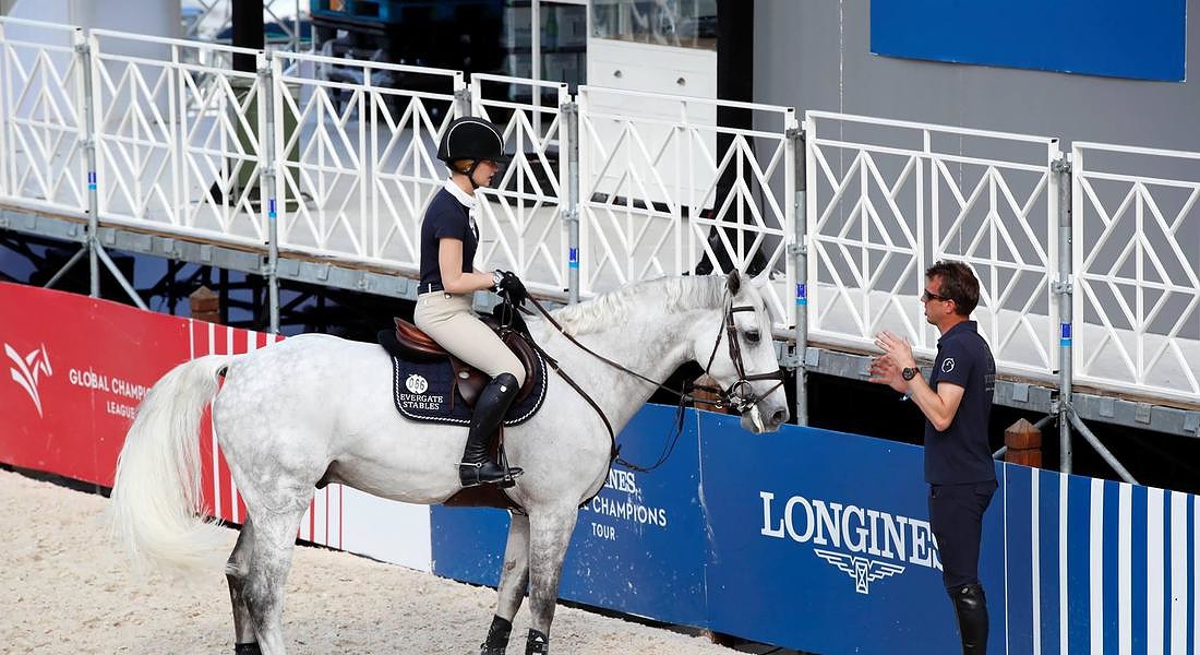 Jennifer Gates  partecipa al Longines Global Champions Tour 2018, la formula 1 dell’equitazione dal 6 al 9 settembre allo Stadio dei Marmi a Roma © ANSA