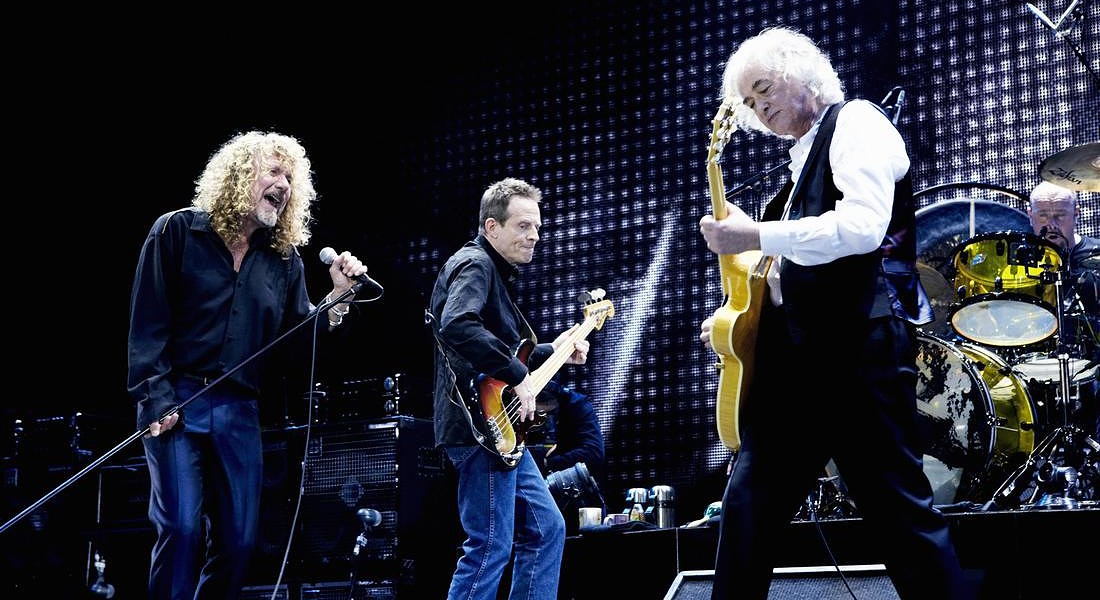I Led Zeppelin in concerto. La band ha annunciato l'uscita di Celebration Day, che documenta il  concerto del 2007 alla 02 Arena di Londra. ANSA / US WARNER MUSIC © ANSA