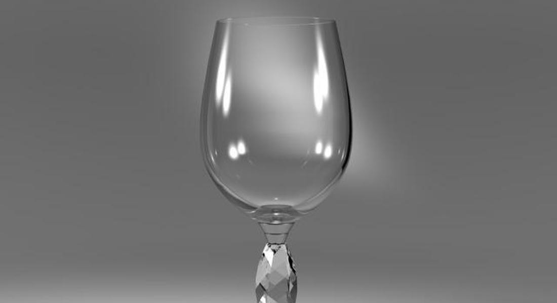 Calice 'gira e rigira' per decantare il vino nel bicchiere, di Vetrerie di Empoli, selezionato dall'ADI per  Compasso d'oro 2020 © ANSA