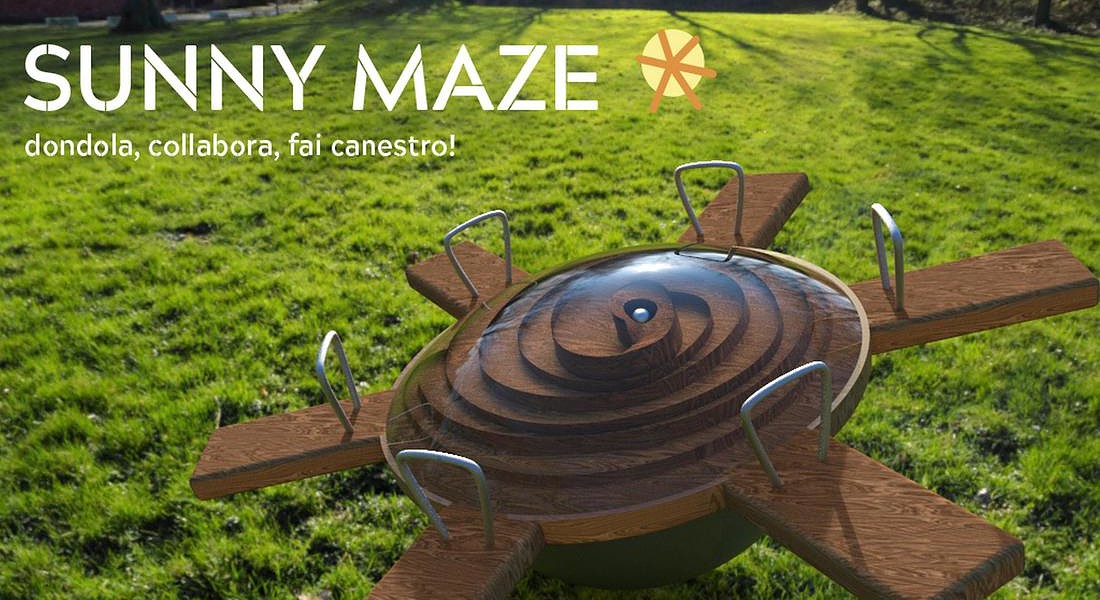 Design CoMeta Sunny Maze Sunny maze', il dondolo collettivo con al centro un labirinto dove far scivolare una pallina © ANSA