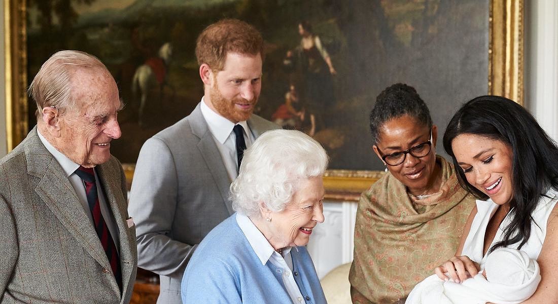 Prince Harry and Duchess of Sussex present baby boy to Queen © EPA