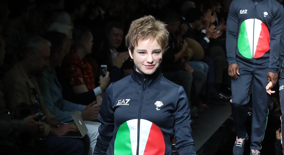Emporio Armani - Runway - Milan Fashion Week: la campionessa paralimpica Bebe Vio © ANSA