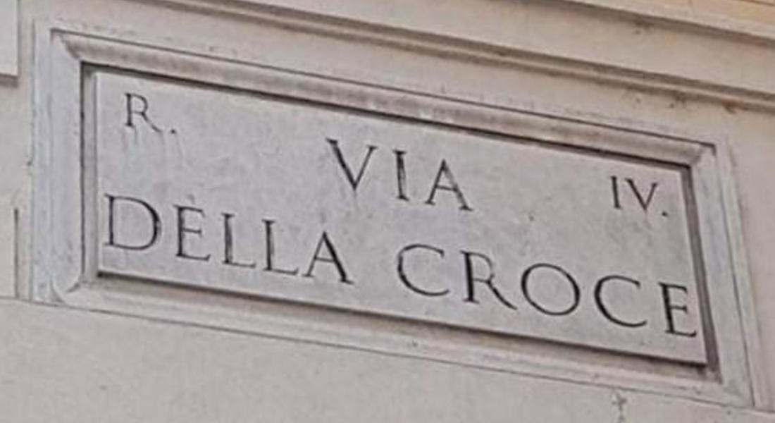 Targa Via della Croce a Roma © ANSA