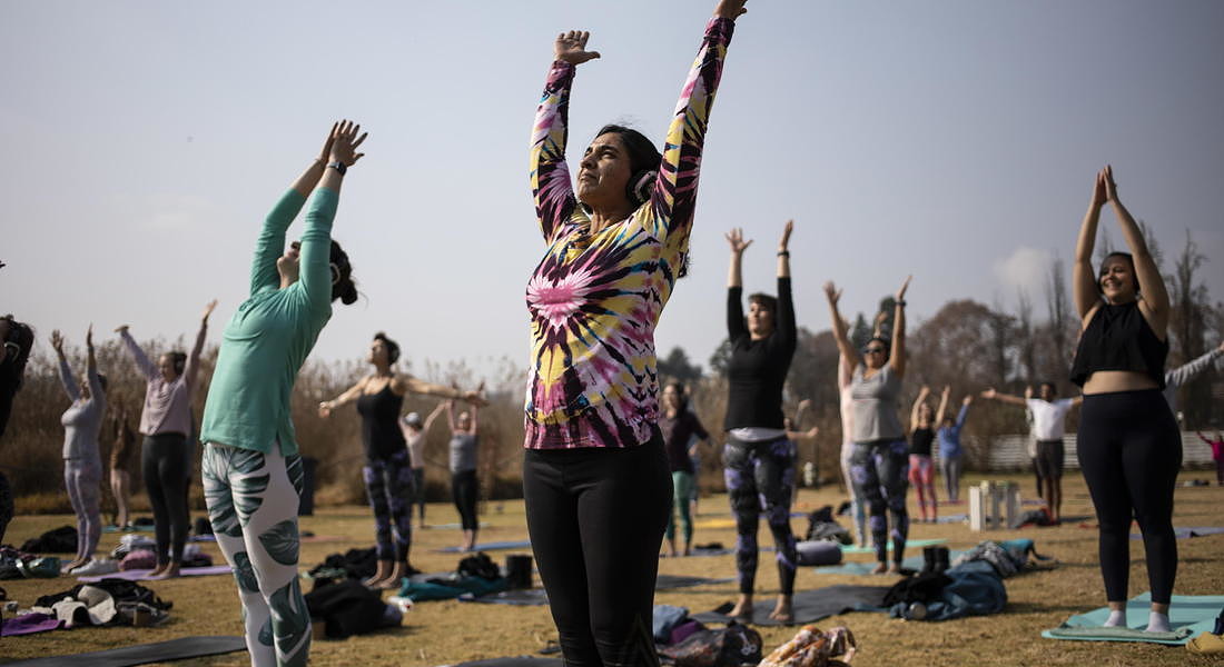 South Africa World Yoga Day © EPA