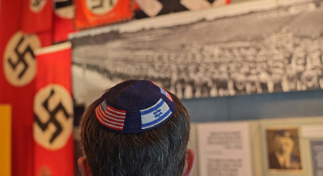 A man visits the Yad Vashem Holocaust Remembrance Centre in Jerusalem © AFP
