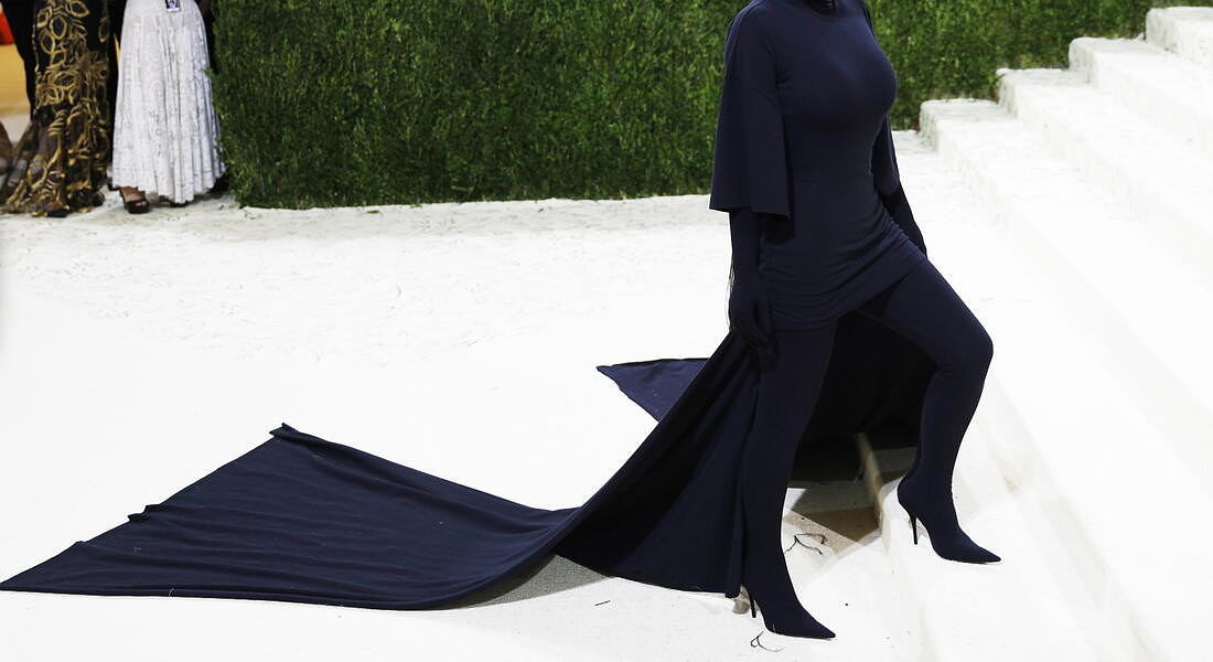 Kim Kardashian poses on the red carpet for the 2021 Met Gala © ANSA