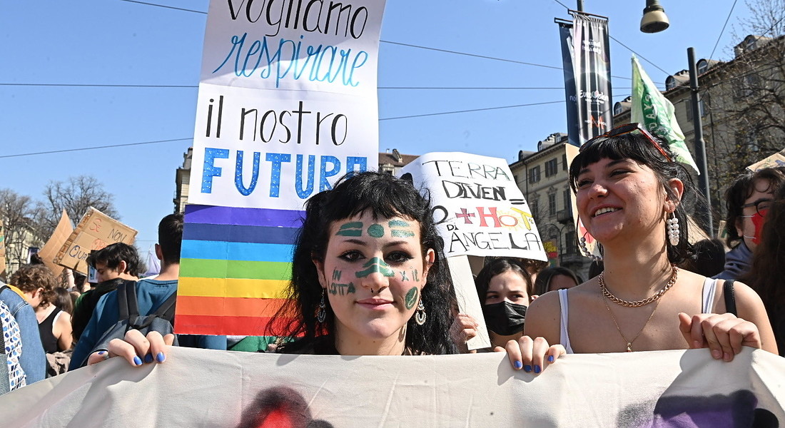 'Friday for Future' climate change protest in Turin © ANSA