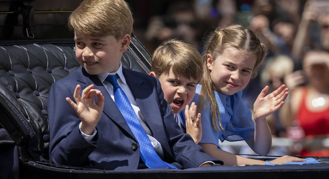 Queen Elizabeth II's Platinum Jubilee Celebrations - Britain's Prince George, Prince Louis and Princess Charlotte © EPA