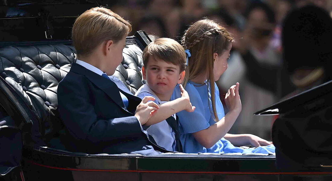 Queen Elizabeth II's Platinum Jubilee Celebrations -  Britain's Prince George, Prince Louis and princess Charlotte © EPA