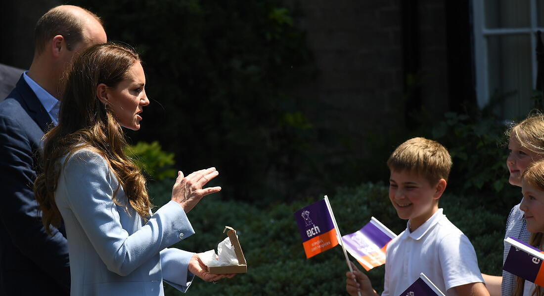 Duke and Duchess of Cambridge visit Cambridgeshire © EPA