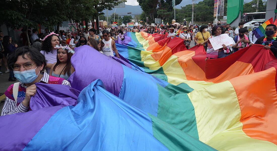 March in the Mexican state of Oaxaca for the diversity of LGBTQ+ pride © EPA