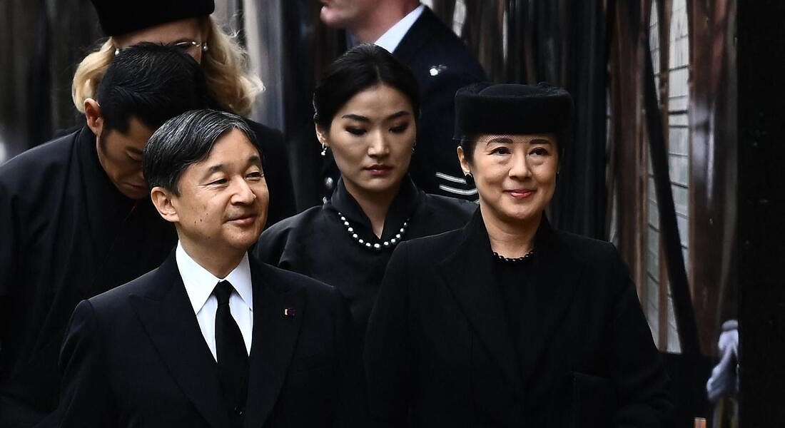 Funerali regina: Japan's Emperor Naruhito and Japan's Empress Masako © AFP