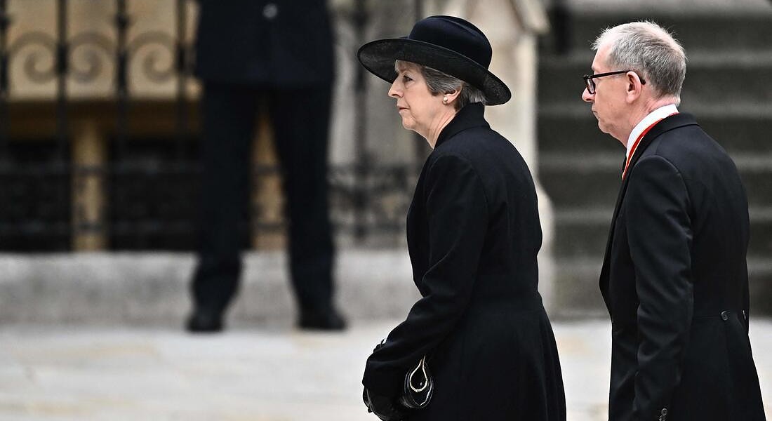 Funerali regina: Former British Prime Minister Theresa May © AFP