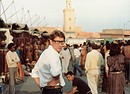 Yves Saint Laurent a Marrakech, un'immagine icona del 1966 (ANSA)