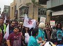 foto da account twitter Brenda Gazzar @LADailyNews multimedia reporter che ha partecipato alle marce a Los Angeles del 12 novembre 2017 (ANSA)