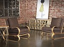 Badgley Mischka Home Monterey Sled Lounge Chairs (ANSA)