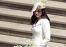 Kate Middleton al matrimonio di Harry e Megan con lo stesso abito usato per il battesimo della figlia Charlotte (ANSA)
