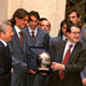 Euro 1996: il  premier Prodi saluta gli Azzurri