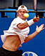 Open Roma 2004: l'australiano Lleyton Hewitt in azione