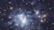 La mappa della materia oscura ottenuta sulla base dello osservazioni fatte dal telescopio spaziale Hubble (Fonti: Nasa, Esa, D. Coe) (ANSA)