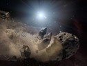 Rappresentazione artistica di un asteroide (fonte: NASA/JPL-Caltech) (ANSA)